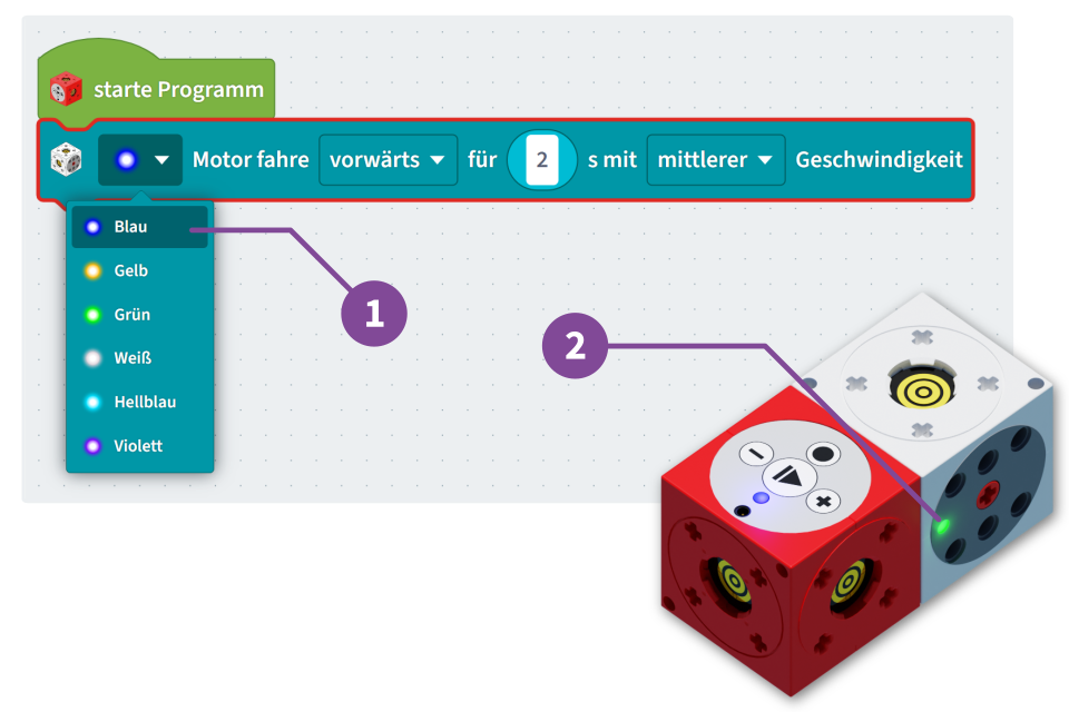 Motor-Block und eXperiBot Modulfarbe stimme nicht überein