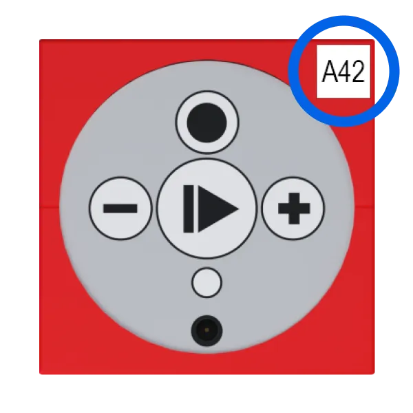 Beschriftetes Powerbrain mit der Kombination A42