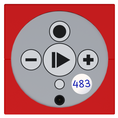 Beschriftetes Powerbrain mit der Kombination 483