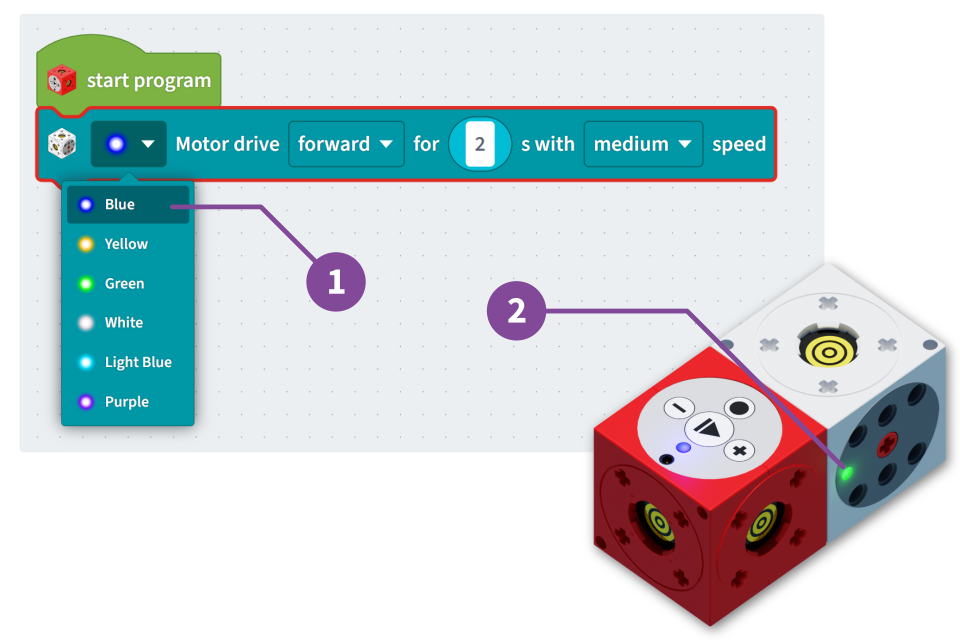 Motor block and eXperiBot module color do not match