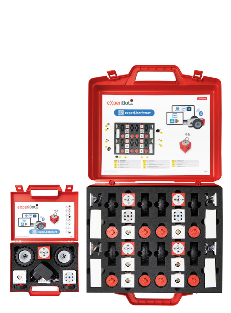 Two red suitcases: Explorer 1x and Explorer 4er set