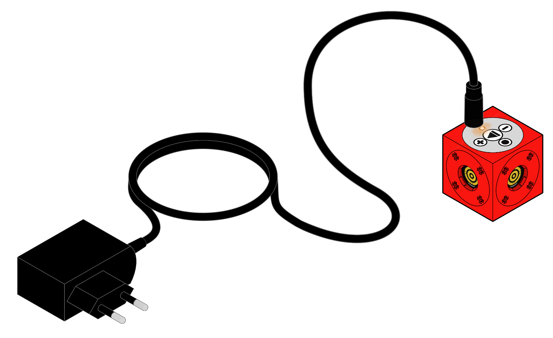 Powerbrain with connected power supply